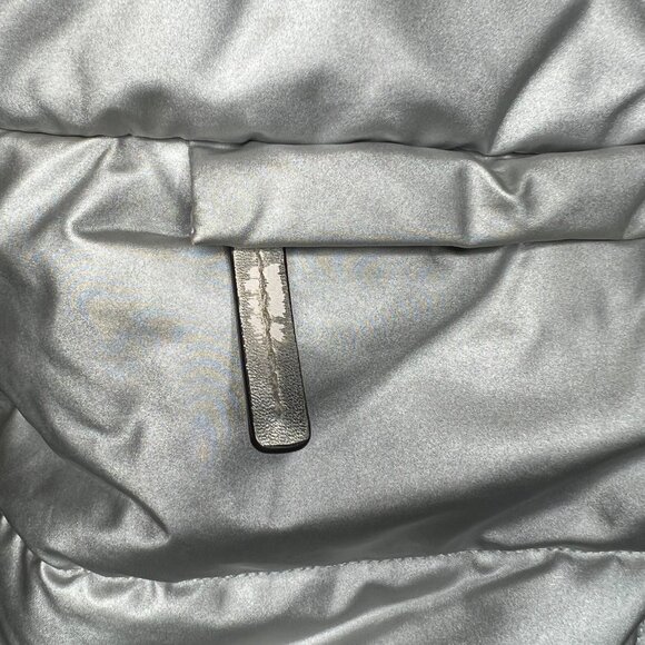 Michael Kors Rhea Backpack‎ Silver 35H1S5RB2I Quilted Puffer Nylon Travel Bag - Picture 5 of 14